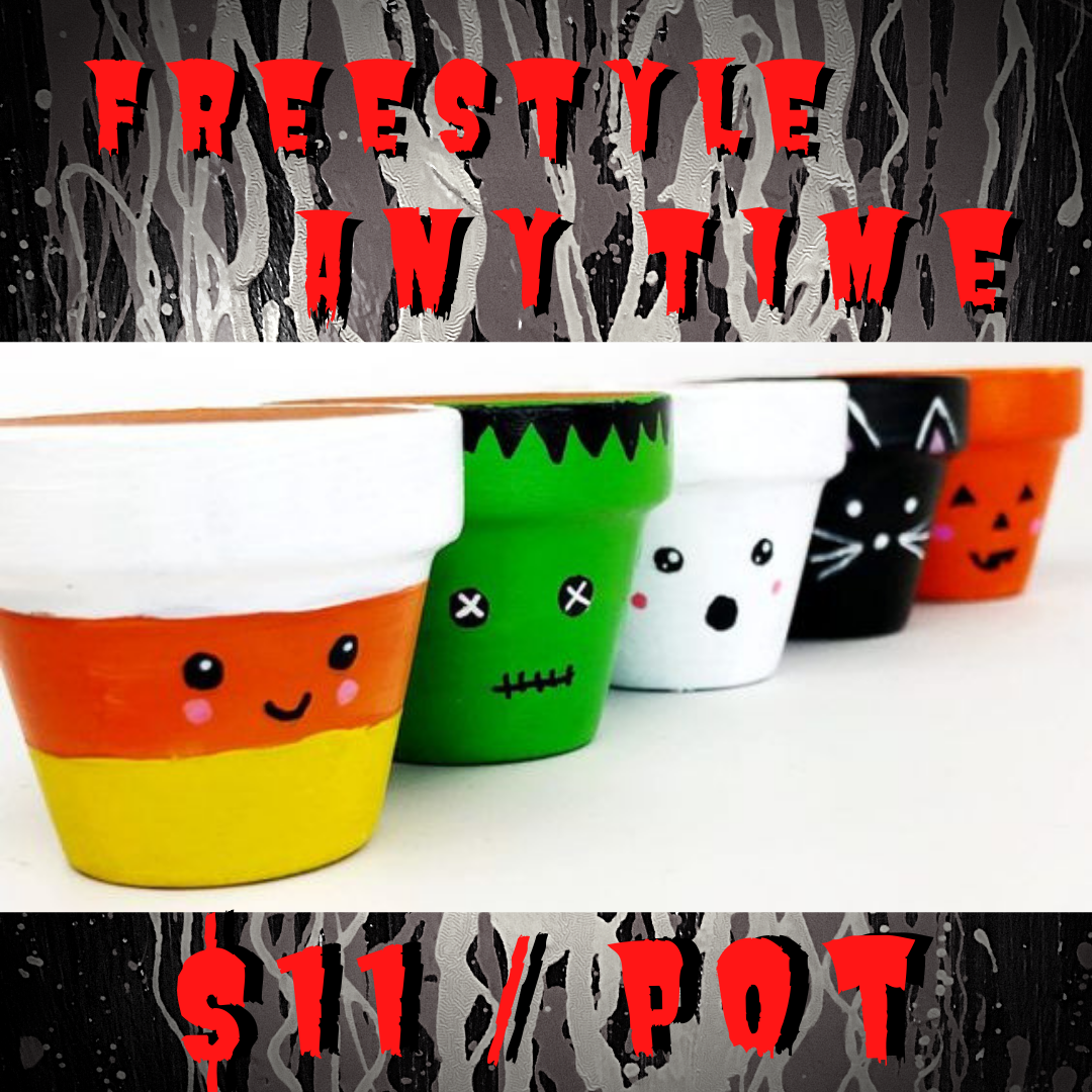 Halloween Freestyle Pot Painting!